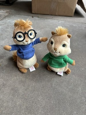 TY Alvin & The Chipmunks ONLY Theodore & Simon Plush Beanie Baby 2009 Retired