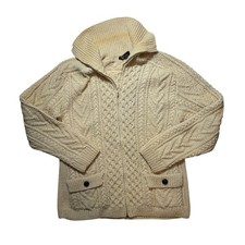 Vintage GAELTARRA Unisex 40 100 Wool Sweater Jacket Aran Fisherman Irish