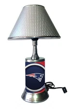 NFL New England Patriots table lamp with shade, desk lamp