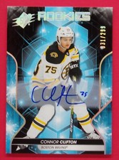 2019-20 SPx Connor Clifton 031/299 Autographs #64 Boston Bruins