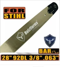 Holzfforma® 3/8 .063 28inch 92 Drive Links Guide Bar Wagners