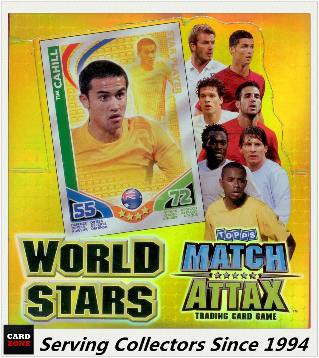 2010 Topps Match Attax World Stars Trading Card Factory Box (24