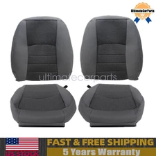 Front Both Side Cloth Seat Cover Gray For 2013-2018 Dodge Ram 1500 2500 3500 SLT