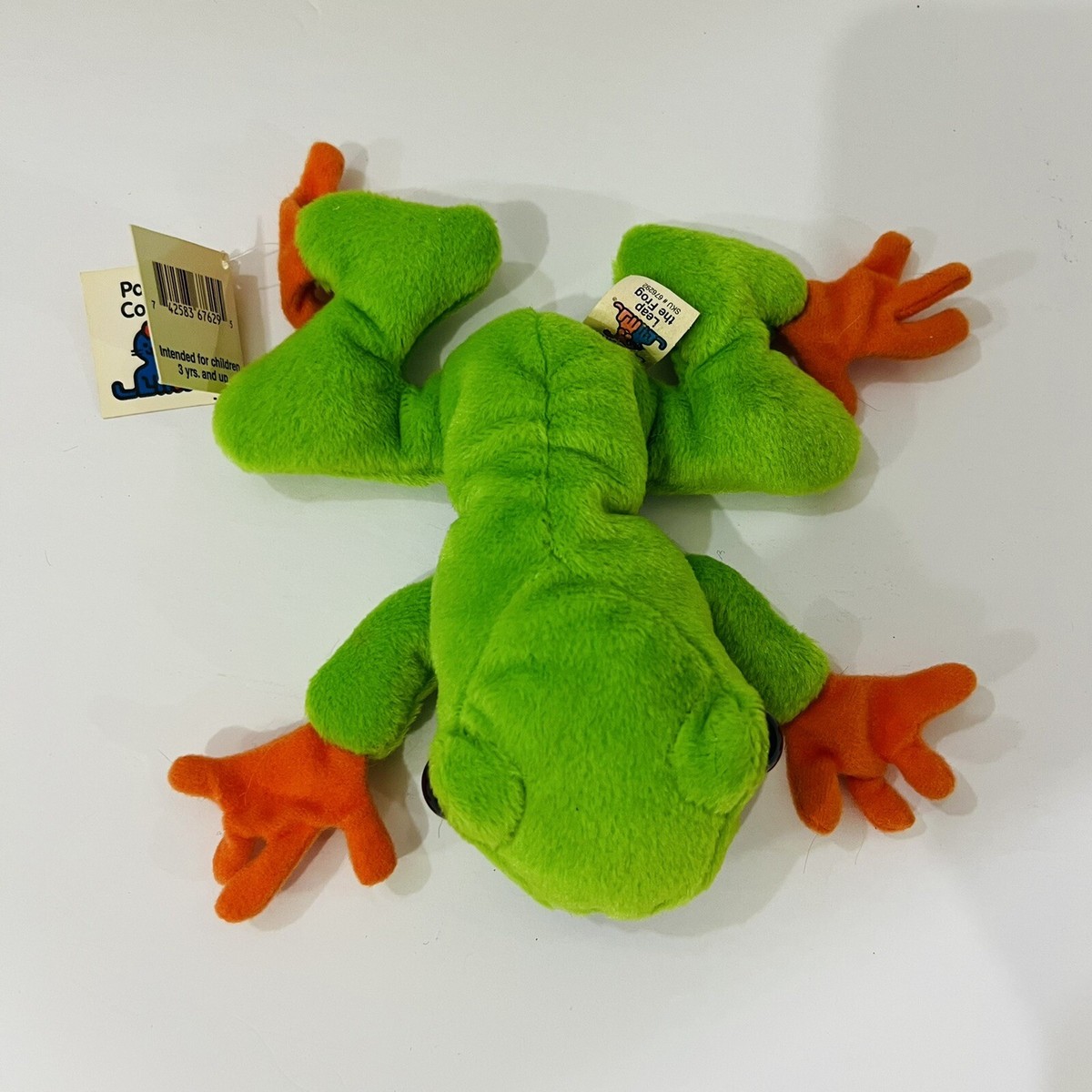 1999 Rare Vintage Petco Paw Pals Leap The Frog Beanbag Plush Toy 6