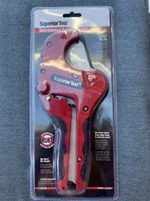 Superior Tool One-Handed Ratcheting PVC Cutter 37118 Cuts up to 1-5/8" O.D. PVC