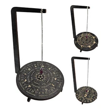 Pendulum Crystal Display Shelf Stand Wood Wiccan Crystal Holder for Meditation