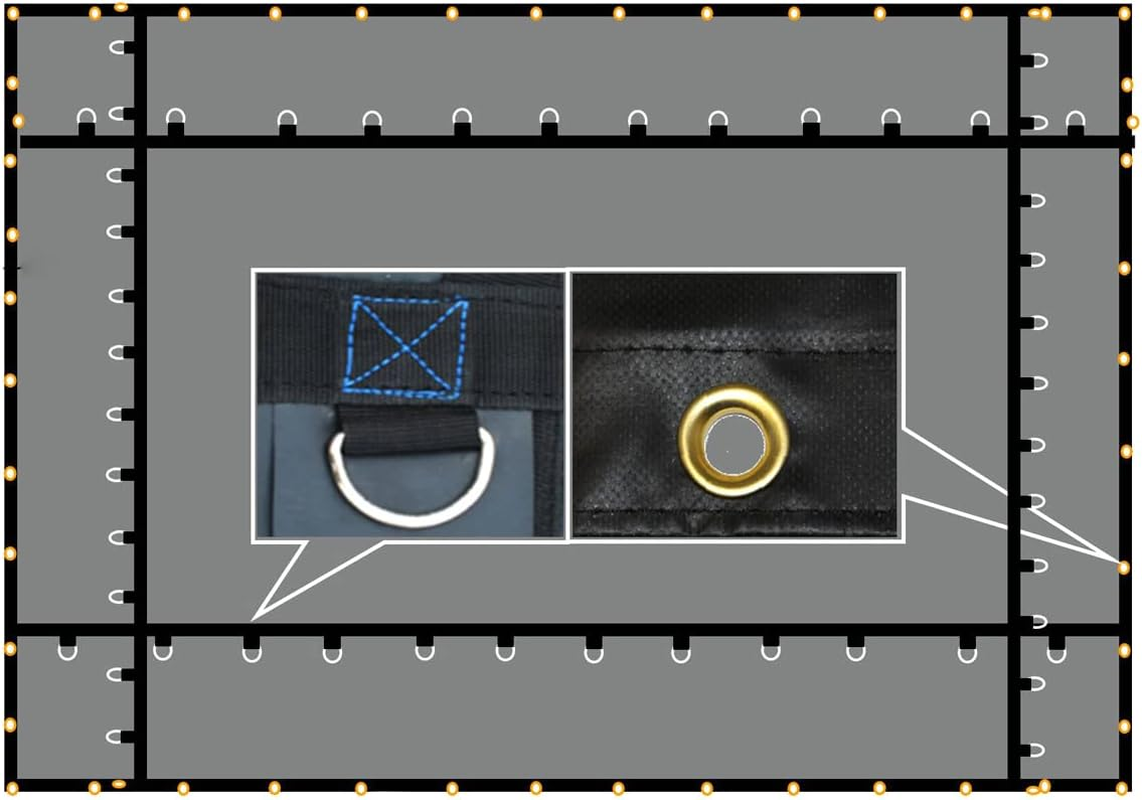 12'X16' Heavy Duty Smoke Tarp for Flatbed Truck 18 Ounce Vinyl Load