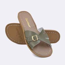 Salt Water Sandal by Hoy Shoes Z3716 Girls Green Leather Classic Slide Size 3M