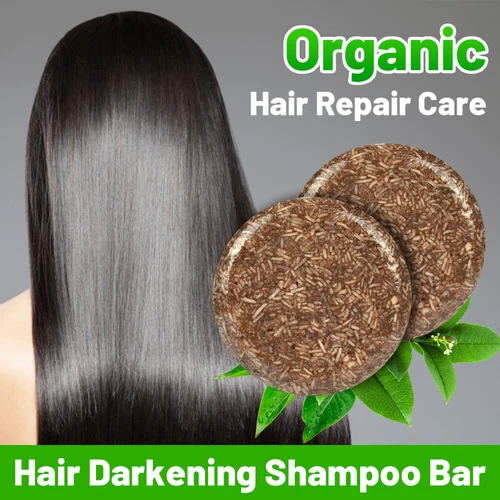 20/5X Cover Grey Bar Shampoo Soap Natural Polygonum Essences Hair Darkening Soap - Picture 13 of 32