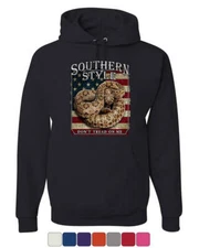 Southern Style Rattlesnake Hoodie Don't Tread on Me Gadsden USA Sweatshirt