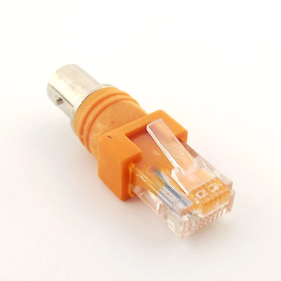 10x  Adapter RJ45 to RF Connector BNC Female to RJ45 Male Coaxial Barrel Coupler - Image 3 of 4