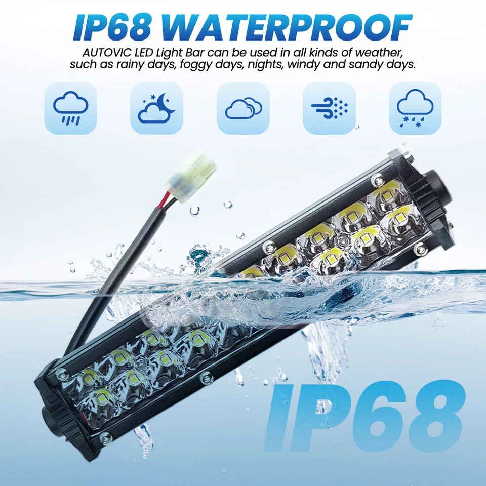 For Yamaha TTR230 WR250 RT100 TTR90E LED Headlight Light Bar Kit Dirt Bike US - Image 2 of 4