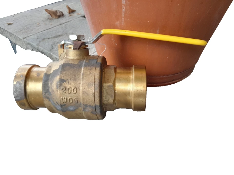 MILWAUKEE Manual Two-Way Ball Valve 2 1/2" Brass Straight Ultrapress BA-480B-212 - Image 2 of 4