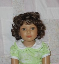 Monique BRITTANY Doll Wig SZ 8/9 BIG LT BROWN Full Head Short Loose Curls NEW