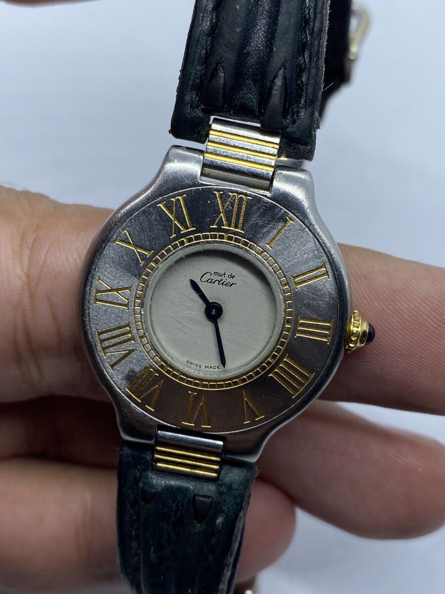Must De Cartier 21 Stainless Steel/Gold Quartz Women Watch Must De Cartier 21 Stainless Steel/Gold Quartz Women Watch