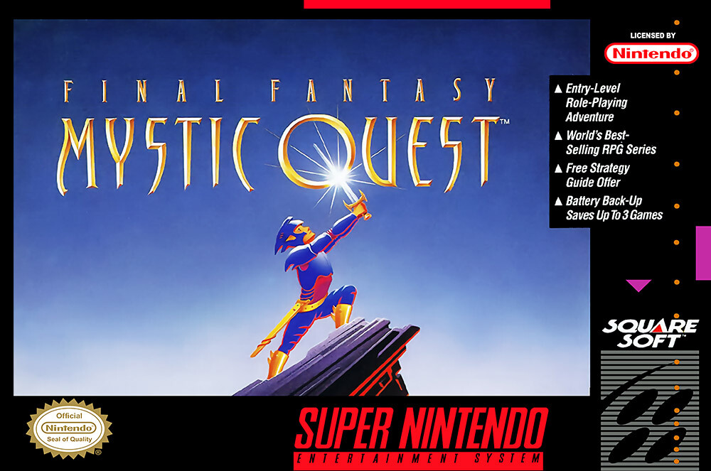 (超激レア／送料無料)Final Fantasy Mystic Questセット Final Fantasy Mystic Quest SNES BOX ART Premium POSTER MADE