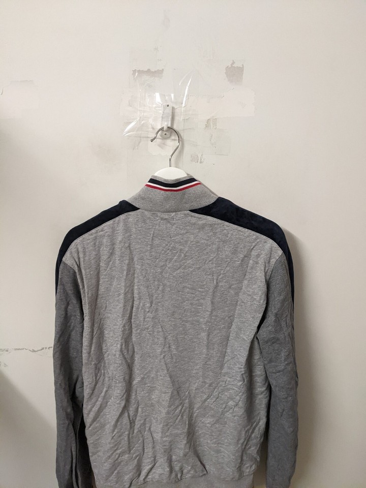 Dolce&gabbana Jacket Mens Size 50 Grey Cotton FullZip Script Logo