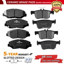 Front and Rear Ceramic Brake Pads Kit For 2016 2017 2018 2019 - 2021 Honda Civic