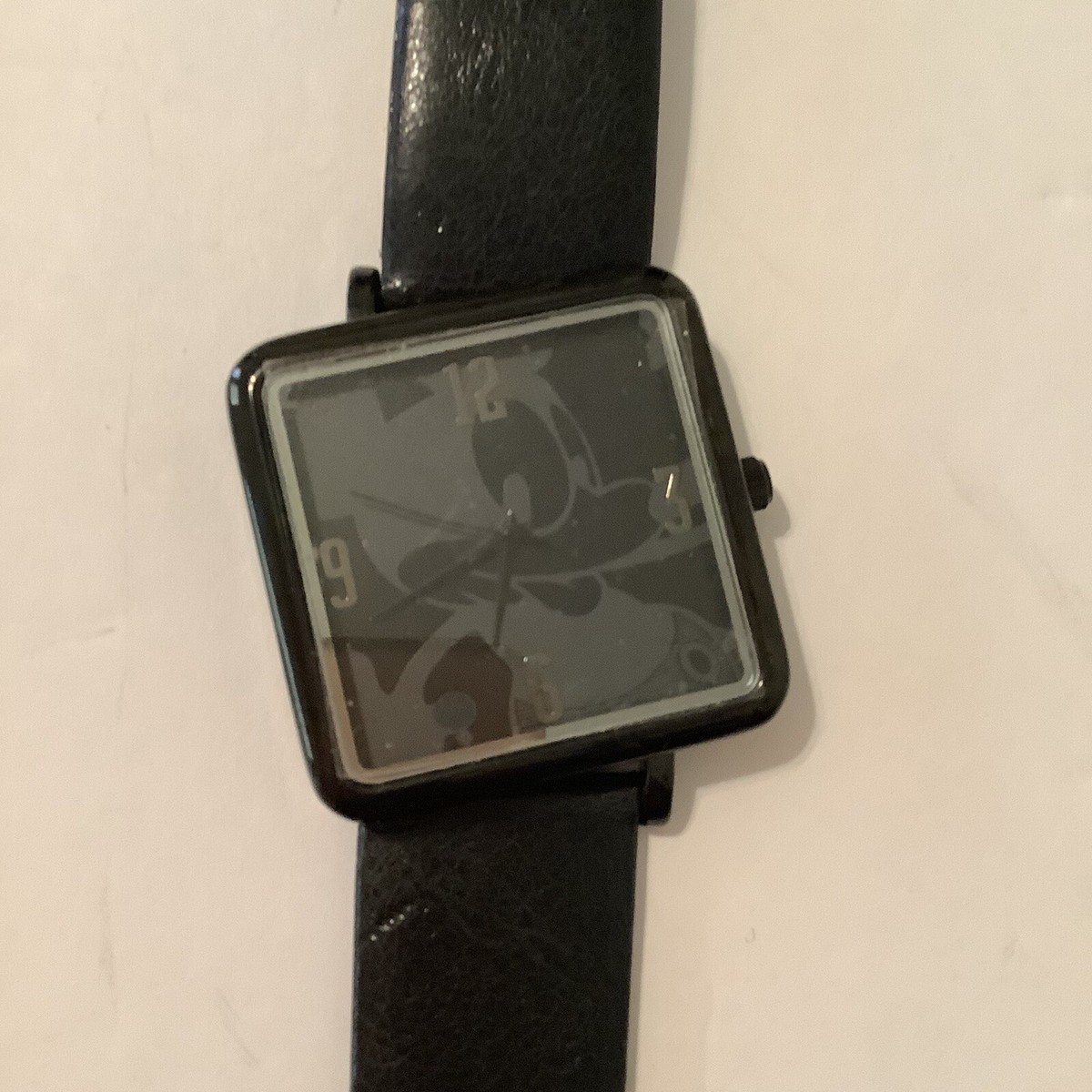 Disney Mickey Mouse Square Watch with Black Strap Disney Mickey Mouse Time Works Watch, Square Face, Metal  main image 3