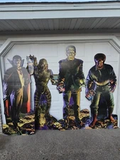 Universal Movie Monster Vintage Lifesize Cardboard Rare Set Of 4Wolfman Dracula