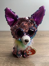Ty Beanie Boos boos Flippables sequins Yappy Chihuahua 6" With Tags