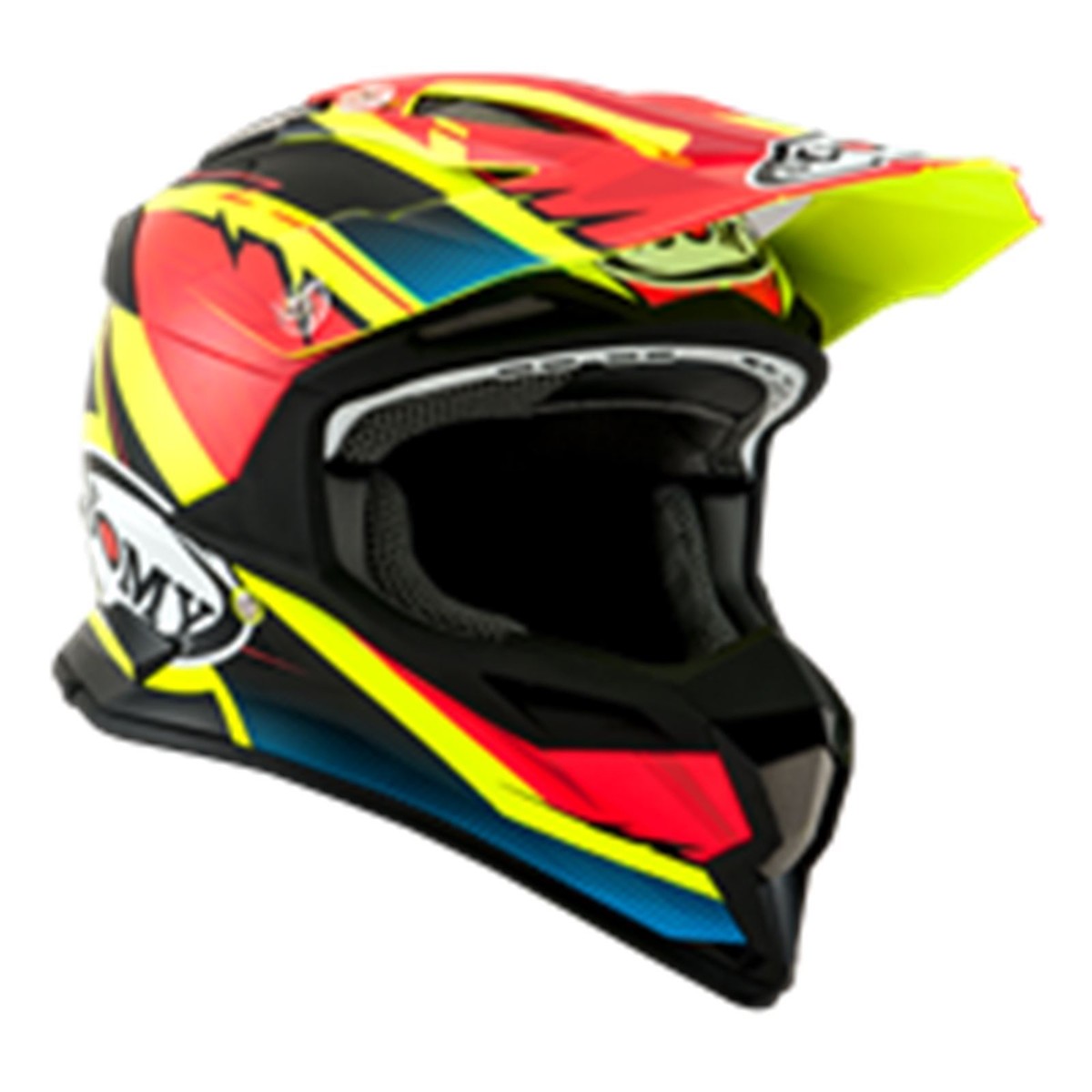 Suomy Alpha MX Helmet Waves Matt Red/Yellow Motocross Off-Road Enduro Quad  ATV