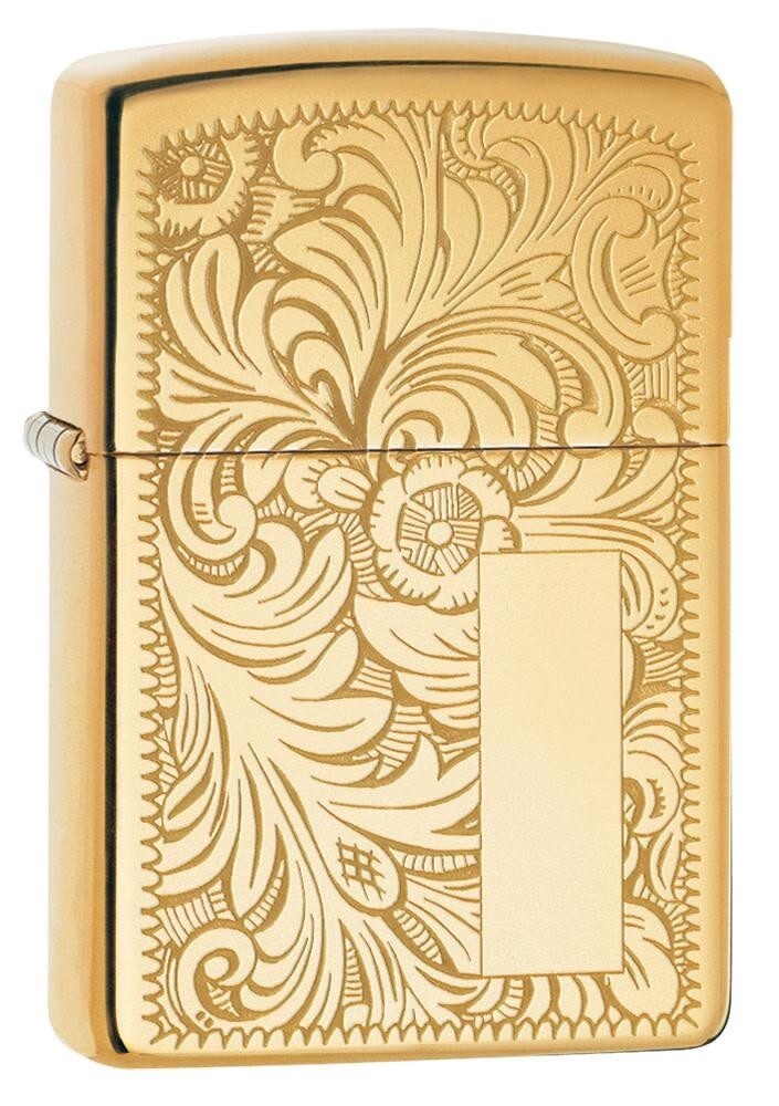 Zippo 352B, Venetian Design, 2-Sided Design, High Polish Brass
