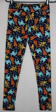 NWOT LuLaRoe x Disney One Size OS Leggings Dark Blue Aladdin All-over Print