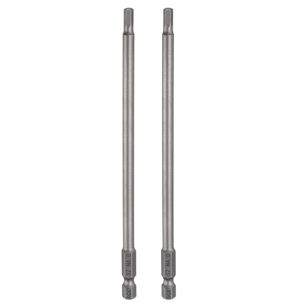 "2Stk H4.0 Sechskant-BohrerschlüSsel 4Mm Flache Spitze 1/4\"Schaft 300Mm Lange"-image