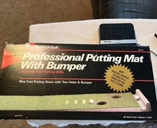 JEF World Of Golf JR-111 9' Professional Putting Mat with Bumper and Two Holes