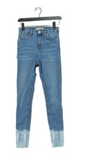 Topshop Women's Jeans W 28 in; L 32 in Blue Cotton with Elastane Skinny