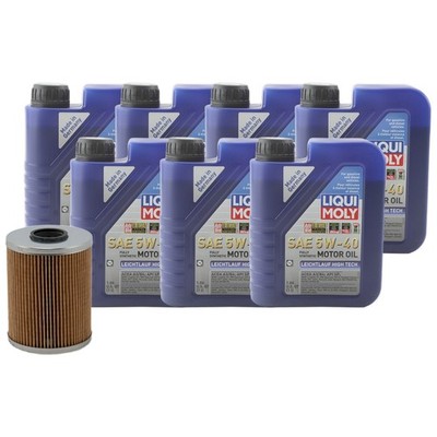 7L Liqui Moly Leichtlauf High Tech 5W40 Wix Engine Oil Change Kit for E36 325i