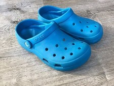 Crocs Youth J3 Size 3 Blue Slip On Sandals 204094 Shoes Boys Casual
