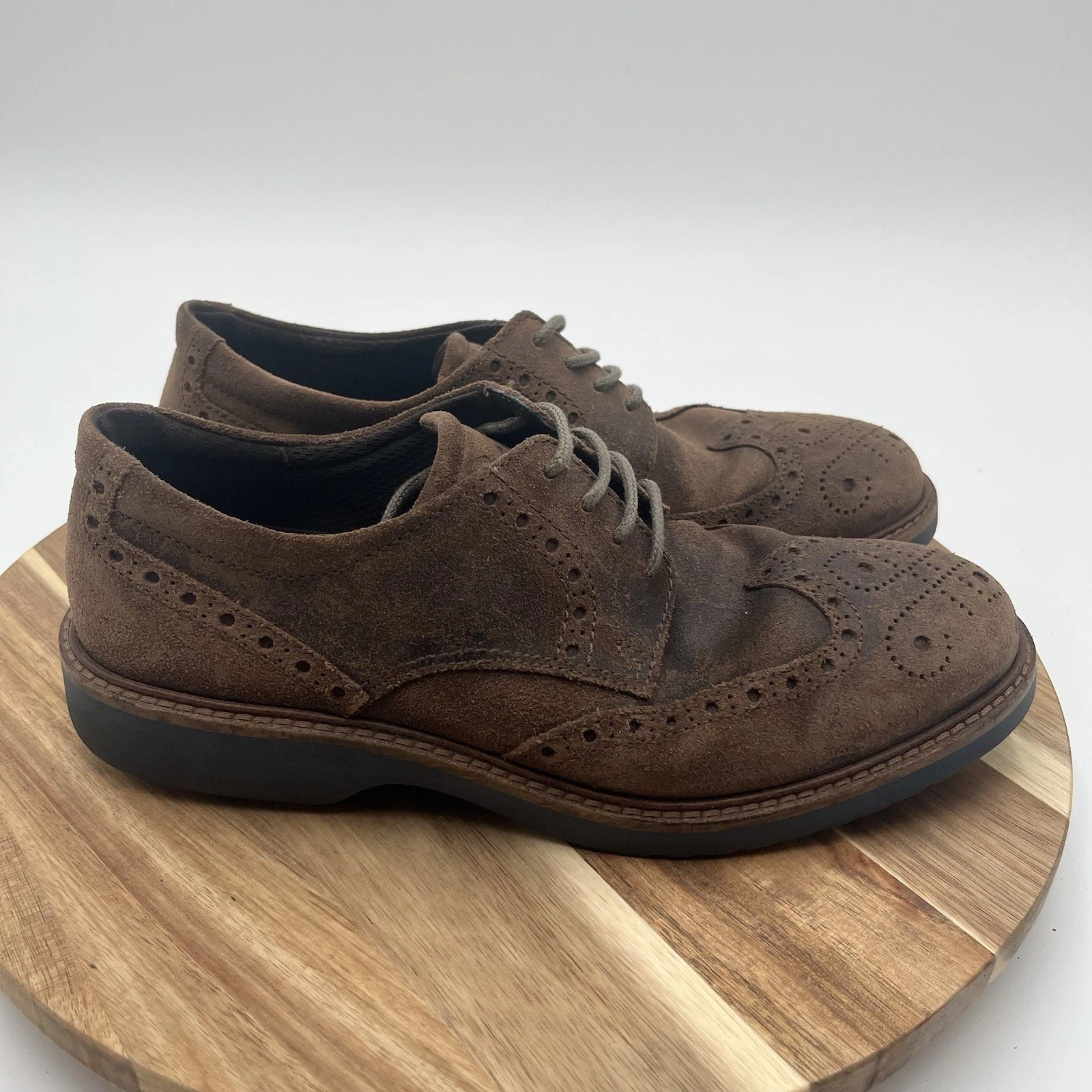 Scarpe eleganti Oxford stringate Ecco da uomo in pelle marrone taglia 41 EU 7 7 5 US