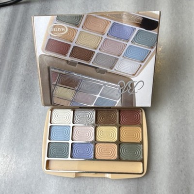 Matte Eyeshadow Palette Pressed Powder White Silver Brown Red Blue Shades