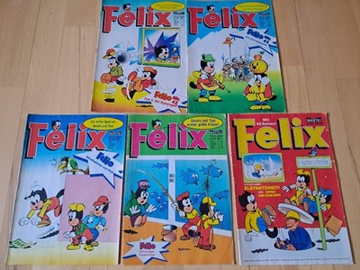 Felix Nr.716, 719, 739, 745, 830 - Konvolut 5 Comichefte Bastei