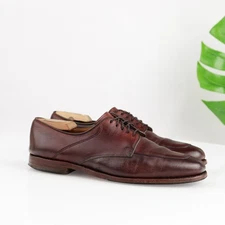 Allen Edmonds Mens Denton Oxfords Size 9 D Chili Brown Split Toe Dress Shoes USA