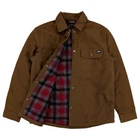 Genuine Dickies Mens Timber Brown Flannel Lined Canvas Shirt Jacket