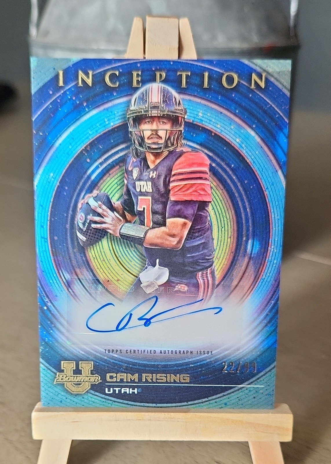 2022-23 Bowman Inception Auto Cameron Rising #BIA-CRG Blue Foil /99 (AU, RC)