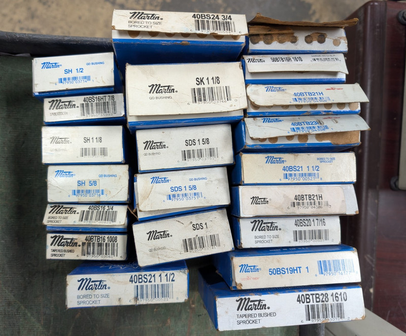 🤪 MARTIN ASSORTED SPROCKETS AND BUSHINGS LOT OF 21