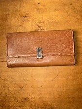 Vintage Liz Claiborne Signature Bifold Wallet Brown Vinyl EUC