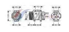 AVA Clever Choice Kompressor Klimaanlage ** CLEVER FIT ** FDAK378 12V für FORD 2