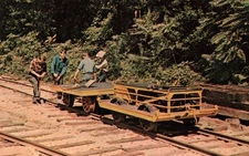 Vintage Pine Creek Railroad Narrow Gauge Buda Motor Car Postcard