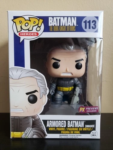 Funko POP! The Dark Knight Returns Armored Batman [Unmasked] #113 PX Previews