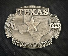Rare Vintage Brass Texas Belt Buckle Lone Star State
