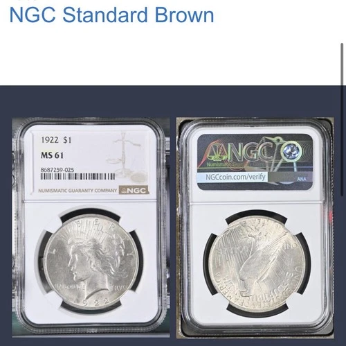1922 $1 Peace Dollar NGC MS61
