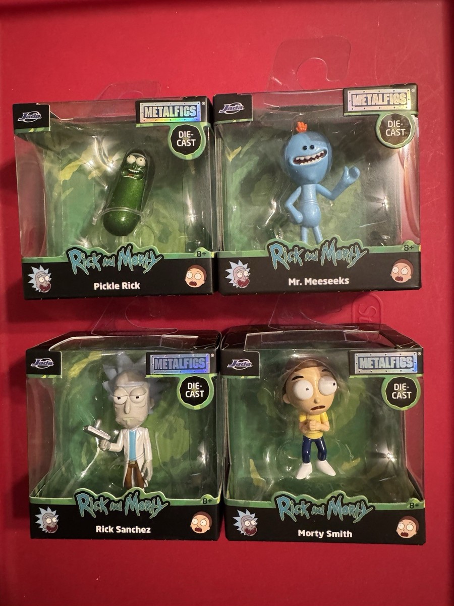 Jada Metalfigs MR. MEESEEKS, RICK SANCHEZ, PICKLE RICK & MORTY