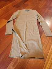 Side Slit Woman's Dress From Forever 21. Tan, Long Sleve In Size Small