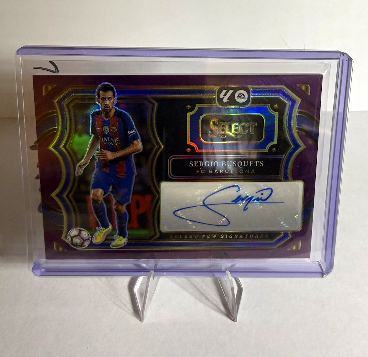 Panini 2025-26 Select La Liga Sergio Busquets FC Barcelona Prizm Auto SF-44 /25