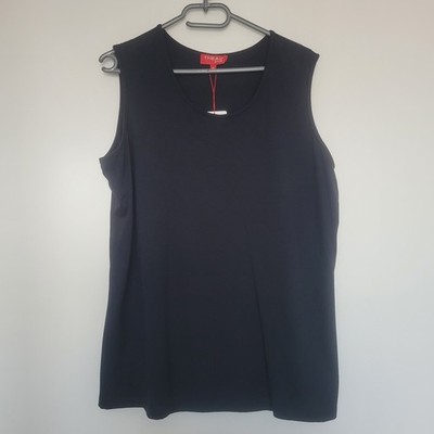 Thea 42 plus neu Top Schwarz Basic Größe 44 Ärmellos